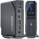 ミニpc N97 mini pc 2024最新型 動作軽い最大3.6GHz 小型pc 16GB DDR4 512GB M.2 SSD 4C 4T WIFI 6 BT5.2 4K@60Hz静音 高速熱放散 USB3.0×2/HDMI2.0×2 ミニパソコン windows11 対応 有線LAN LCDスクリーン 雰囲気照明機能付き