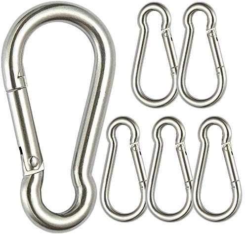 JOLIRSBOX カラビナ ステンレス スプリングフック カラビナ セット (6cm 6セット)