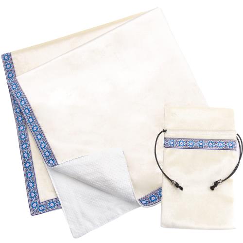 anemone2月号掲載 MARDUK タロットクロス パステルカラー 滑り止め付き タロットカード オラクルカード かわいい 65cm×65cm (アイボリー...