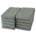 GamachaTowel 全22色 フェイスタオル グレー 10枚セット キッチンや洗面所の手拭きに 使い勝手の良い薄手タオル 綿100% 肌に優しく吸水速乾 普通サイズ