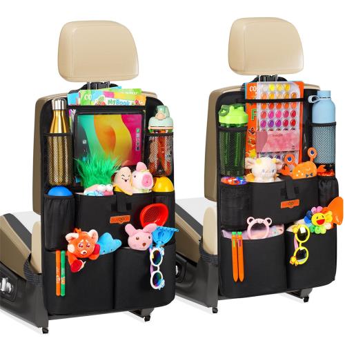 SURDOCA シートバックポケット 車 収納ポケット 後部座席収納バッグ ベビー用品 子供用品 車内収納袋 助手席収納ボックス 11インチtablet収納可能 荷物入れ 防汚 (ブラック, 2枚) SURDOCA シートバックポケット 車 収納ポケット 後部座席収納バッグ ベビー用品 子供用品 車内収納袋 助手席収納ボックス 11インチtablet収納可能 荷物入れ 防汚 (ブラック, 2枚)