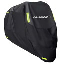 Amison バイクカバー 300D厚手 二重塗装 防水 紫外線防止 バイク用車体カバー 盗難防止 収納バッグ付き (XL)