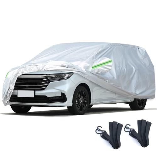 LINFEN 車カバー ミニバン車 210T 防水性アップ ボディカバー カーカバー 自動車カバー 防水防塵防輻射紫外線 黄砂・台風対策 弾力な防風ロープ付き (MPV車L:500×190×180cm)