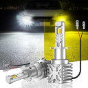 SEALIGHT フォグランプ led H3 爆光 10000LM 2色切り替え IP68防水 車検対応 イエロー 無極性 キャンセラー内蔵 ledバルブ 結露対策 一体型 ファンレス 50000時間以上 長寿命 省エネ 12V対応 日本語説明書付 (2個入り) 2年保証 欧糸車との相性が悪い