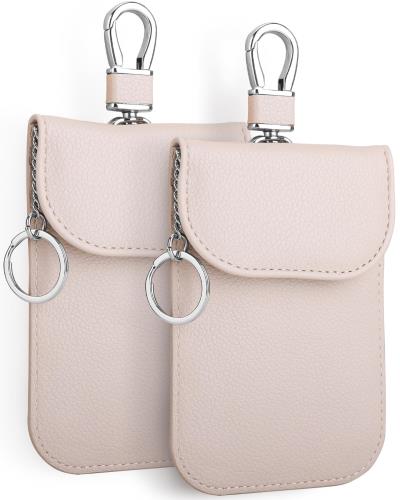 Teskyer 電波遮断ポーチ リレーアタック スマートキーケース 防犯対策 RFIDブロッキング 車盗難防止 カーセキュリティ 防犯対策 スキミング防止 2枚...