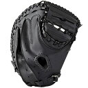 UPstore キャッチャーミット 軟式 少年野球 草野球 グローブ 練習用 入門用 すぐに使える柔らかい仕上がり ポケット広め 吸汗素材 (ブラック)