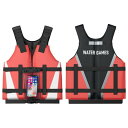 WATER GAMES ライフジャケット フローティングベスト シュノーケリングベスト 大人用 子供用 防水スマホケース 付き 日本国内メーカー 一般財団法人日本船舶品質管理協会 製品安全評価センター 浮力測定実施済 (大人用 Mサイズ/エンパイアローズ)