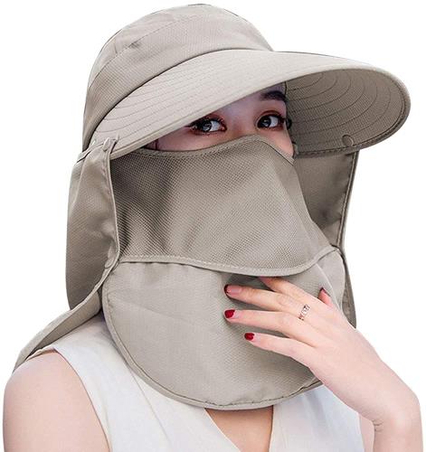 [Happyshoppingtime] ガーデニング 帽子 農作業帽子レディース 農園帽 サンバイザー UVカット つば広 ..