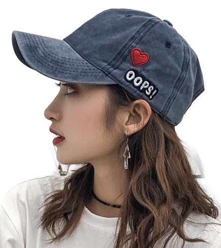 [kanaelun] カナエルン キャップ 帽子 フリーサイズ レディース 英字 ロゴ ハート ワンポイント 刺繍 ..