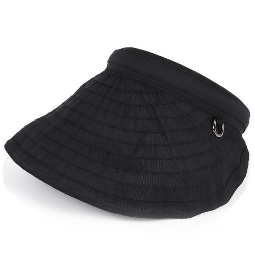 [ドットジャパン] カチューシャバイザー サンバイザー 帽子 カチューシャ (黒(無地))