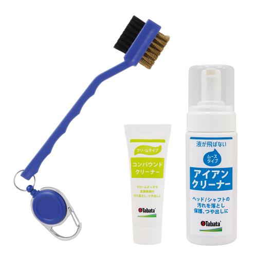 Tabata(タバタ) ゴルフ メンテナンスクリナー アイアンオイル コンパウンドクリナー フェイスブラシ GV0538 1本 GV0697 1個 GV0534 1本 GV8014(4)