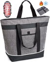 冷たさを長時間キープ 保冷バッグ クーラーバッグ 大容量 30L 自立 おしゃれ 買い物バッグ トートバッグ 手提げと肩掛け両用 保冷 保温 4層断熱 軽量 折りたたみ アウトドア キャンプ ピクニック