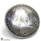 コイン 1981年 オーストラリアコイン エリザベス2世 QUEEN ELIZABETH THE SECONDコインコンチョ ネイティブ コイン インディアン シルバー925 コンチョ 財布 ウォレット メンズ ネジ式 メール便なら送料無料