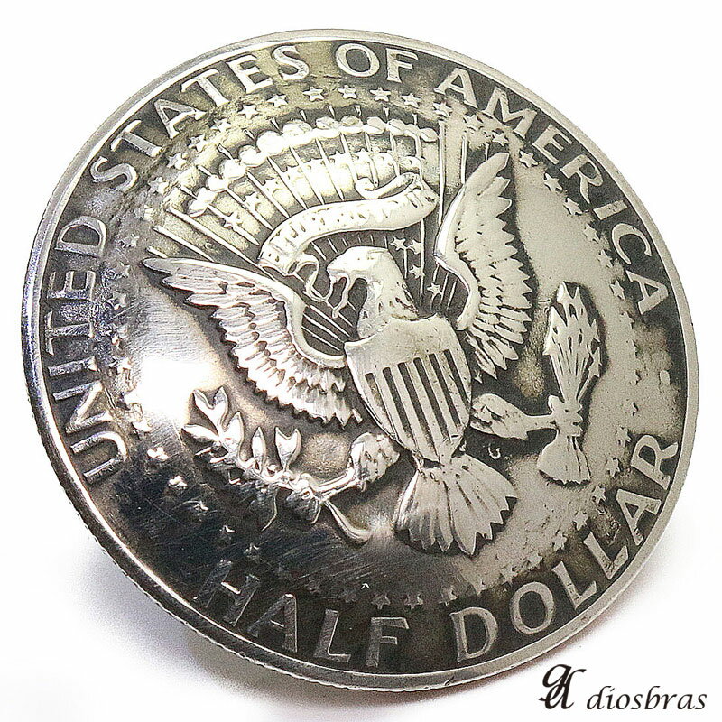 リアルコイン ハーフダラーコイン ケネディー イーグル 硬貨 Half Dollar コインコンチョ ネイティブ コイン インディアン ビンテージコイン 銀貨 オールド銀貨 アメリカ硬貨 コンチョ 財布 ウォレット メンズ ネジ式 メール便なら送料無料