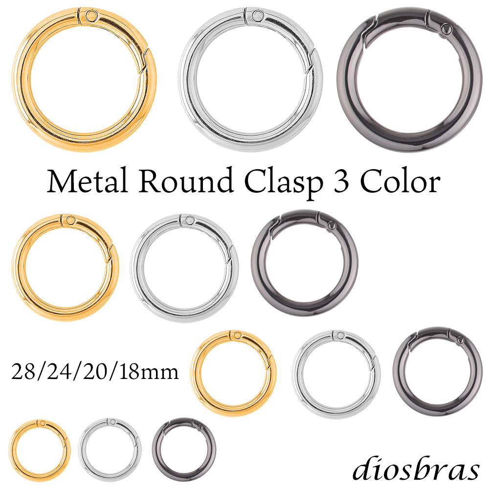 キーリング キーホルダーの接続に丸カン マルカン 丸型 カラビナ サークル 1個売り 極太ビーズ シルバ..