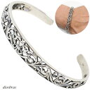 シルバーバングル シルバーアクセサリー 百合の紋章 ユリ リリー アラベスク シルバーアクセサリー メンズ シルバーバングル ブレスレット シルバー925 メン...