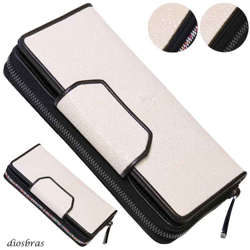 財布 スティングレイ ガルーシャ 財布 スティングレー エイ革 ラウンドファスナー メンズ レディース 本革 エイ革 大人気 ウォレット ガルーシャ ラウンド ジッパー ZIPPER ヌメ革 レザーウォレット ロングウォレット バイカー 長財布 牛革 紳士 婦人 スノー ホワイト