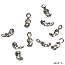 ボールチップ カシメ玉 シルバー 約6mm 玉約3mm ヒモ留め 10個セット ハンドメイド アクセサリー パーツ ビーズ 手芸材料 ジュエリー DIY用 シル...