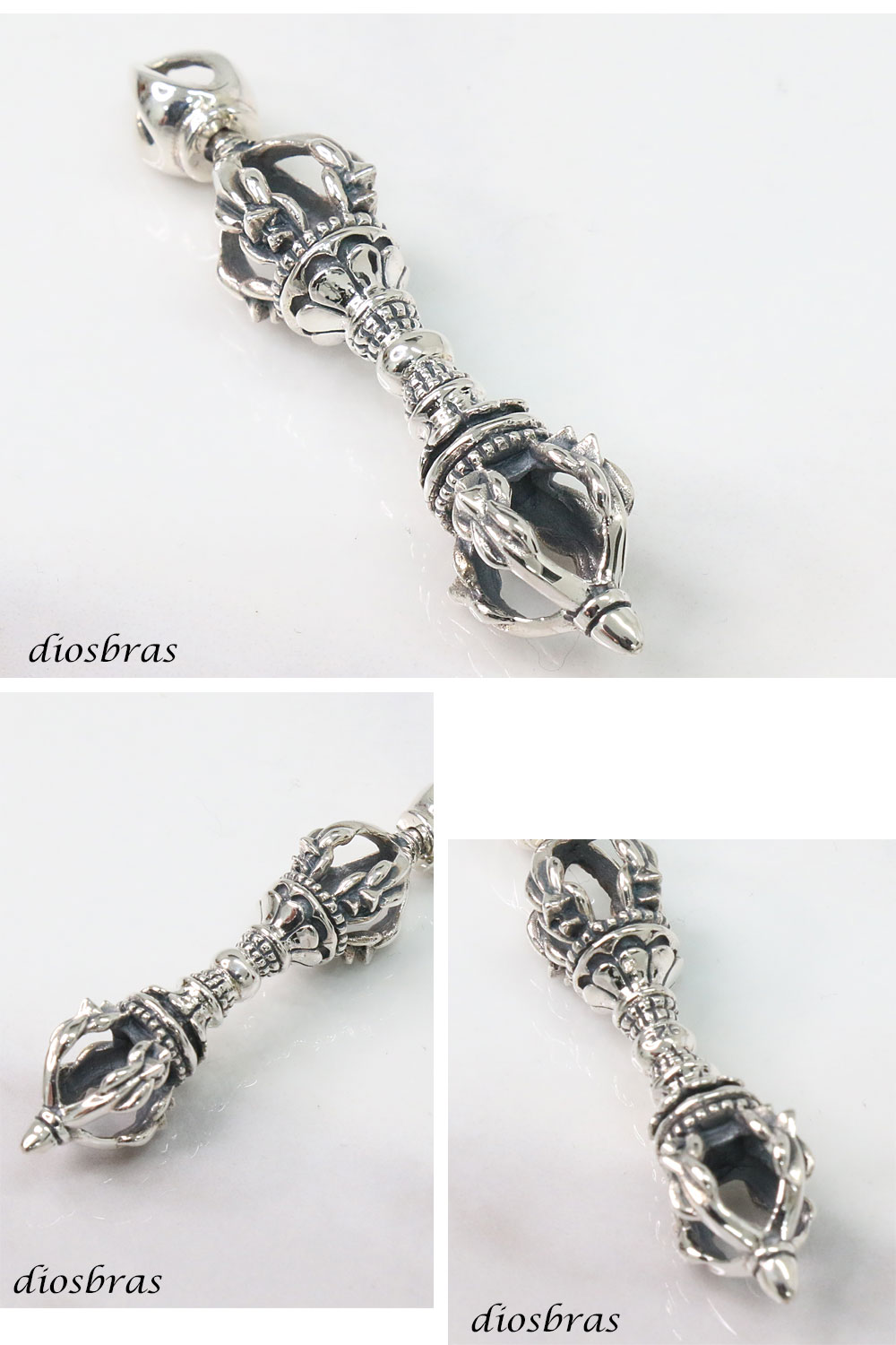 ペンダント ドルジェ ドージェ ネパール シルバー925 ドージェ ダガー メンズ シルバーネックレス シルバーアクセ ペンダントトップ ハード レディース メンズの商品画像 2