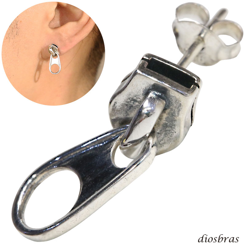 ピアス ジッパー ファスナー ドロップピアス シルバーアクセサリー シルバーピアス シルバー925 ピアス..