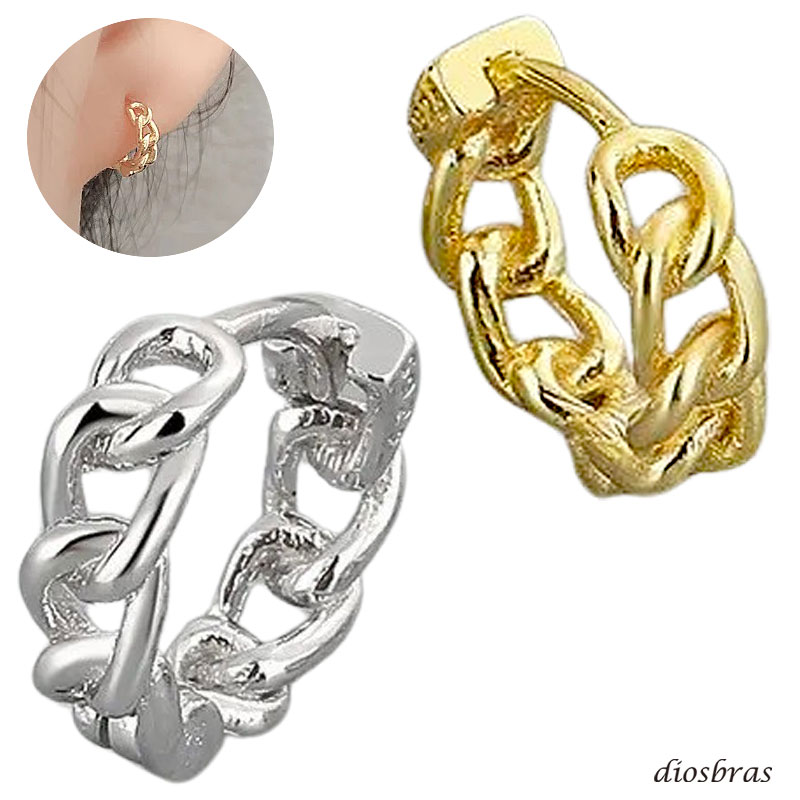 片耳用 喜平　あずき　小豆　チェーン　ピアス フープピアス リングピアス チェーン ピアス ユニセックスピアス リングタイプ ピアス 単品売り 片方売り シルバー925ピアス メンズ レディース