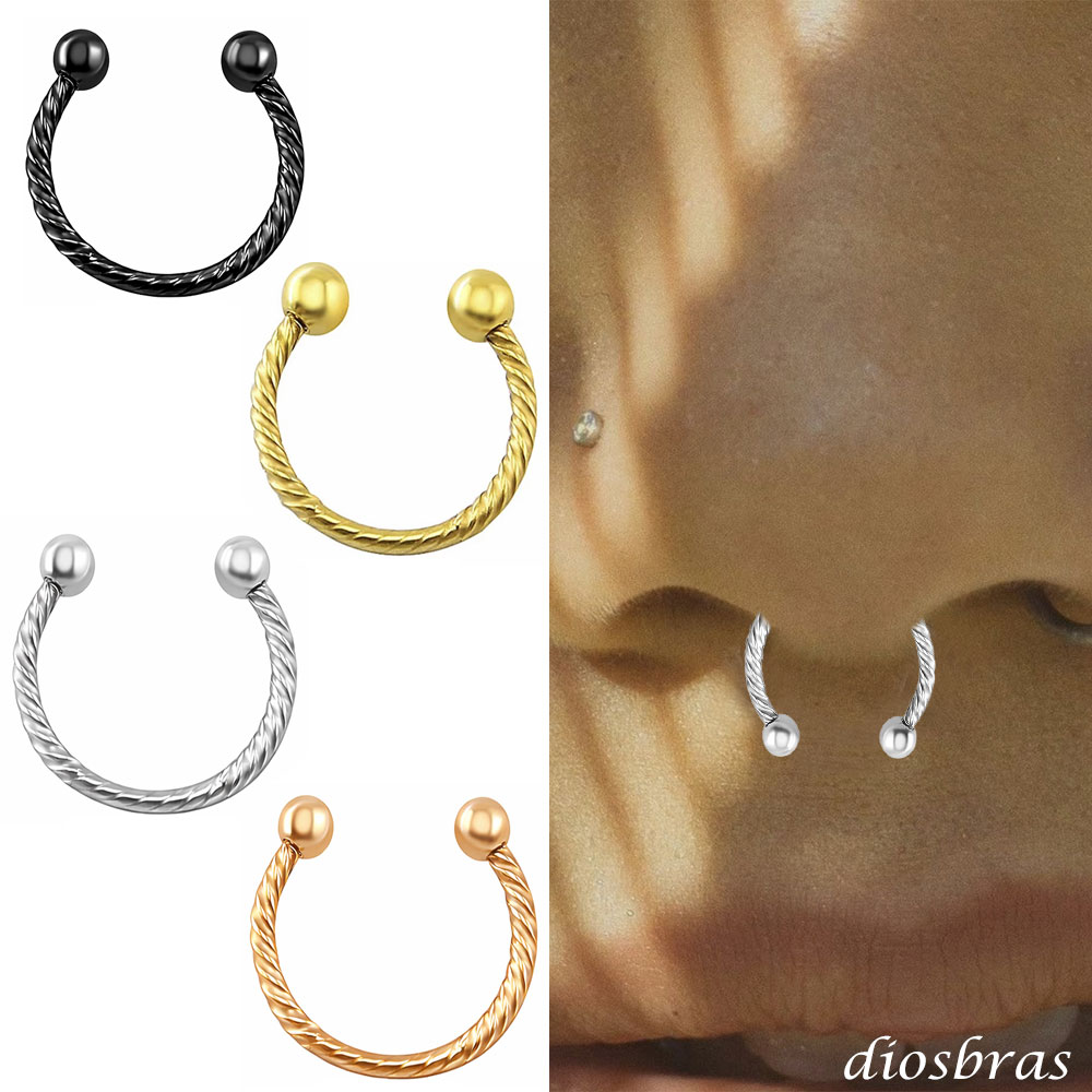 Other , Materials - フープ　リング サーキュラーバーベル ボディーピアス ロープ ねじり ステンレス メンズ 16G 16ゲージ 鼻ピアス　軟骨ピアス つけっぱなし トラガス 軟骨ピアス ボディーピアス 耳たぶ 舌ピ へそピアス インダストリアル ファーストピアス セカンドピアス