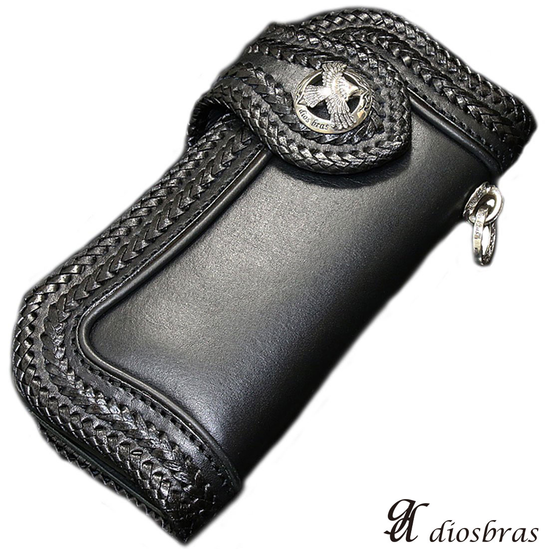 メンズ長財布 バイカーズウォレット レザーウォレット 本革 レザー メンズ長財布 大容量 長財布 バイカーズウォレット レザーウォレット 3重装飾 シルバー925コンチョ 革財布 皮財布 ロングウォレット ライダースウォレット 天然皮革 お財布 ブラック 黒