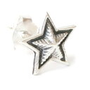 ピアス 星 ラッキー スター シルバーアクセサリー シルバーピアス 本物シルバー925 ピアス 丸 片方 ピアス片耳 片方販売ピアス メンズ レディース