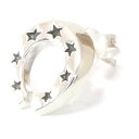 ピアス 馬蹄 ホースシュー 星 ラッキー スター シルバーアクセサリー シルバーピアス 本物シルバー925 ピアス 丸 片方 ピアス片耳 片方販売ピアス メンズ...