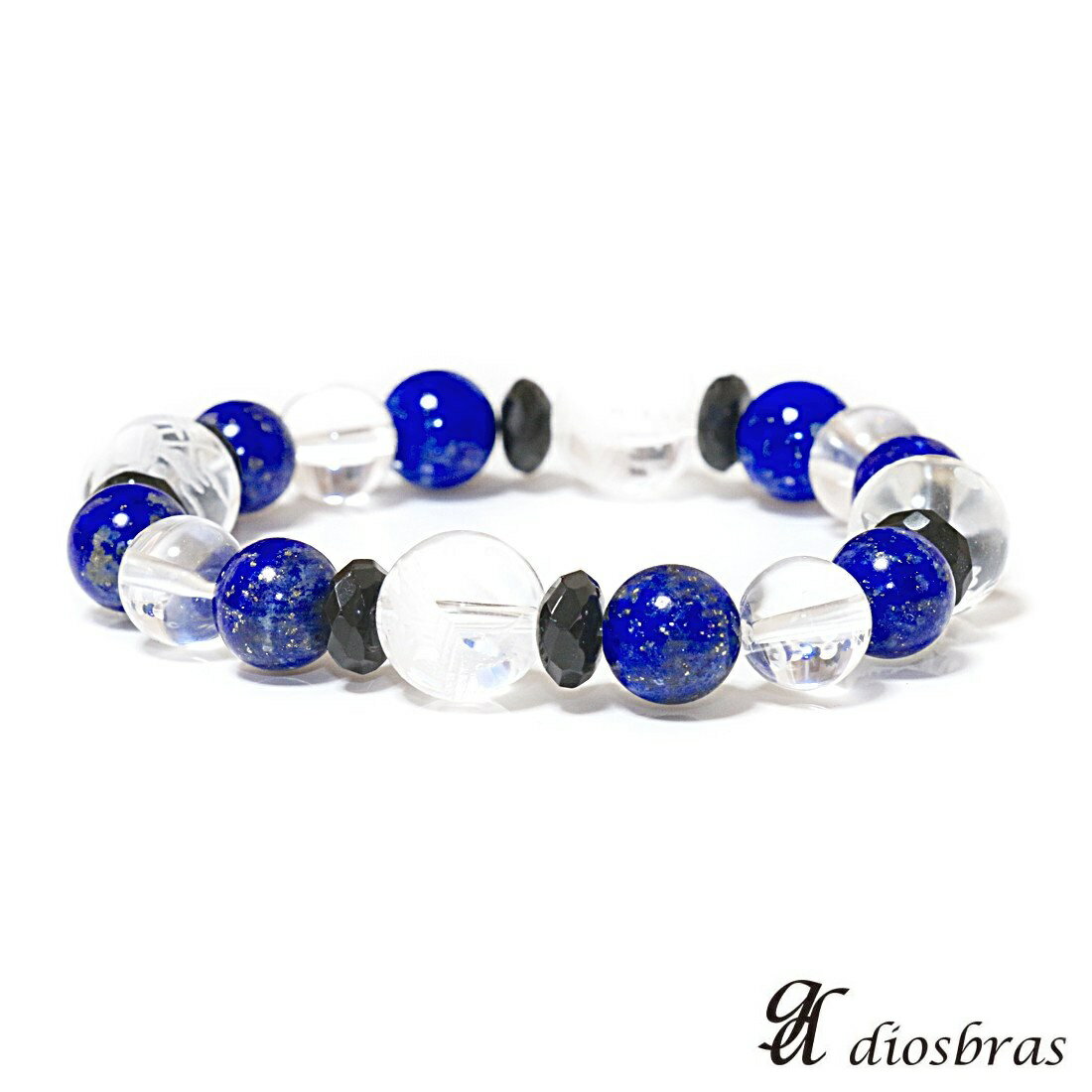 diosbras-ディオブラス- 4龍彫刻 ドラゴンカービング ラピスラズリ×オニキス× 水晶 ブレスレット 数珠 10mm玉 パワーストーン お数珠 念珠 天然石ブレス 風水グッズ 開運アイテム お守りのサムネイル