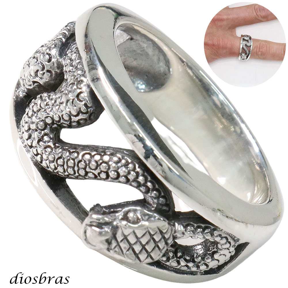 Silver - シルバーリング スネーク リング シルバーアクセサリー ジルコニア リング 蛇 ヘビ シルバーアクセサリー メンズ シルバーリング 指輪 シルバー925 メンズアクセサリー 大きいサイズ メール便なら全国送料無料