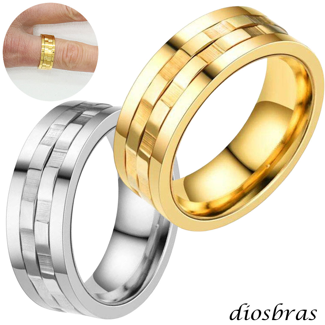 樂天商城 - ステンレス リング 回転式 スピナー リング シルバー 金属アレルギー対応 光沢 ゴールド 金 リング アクセサリー メンズ レディース