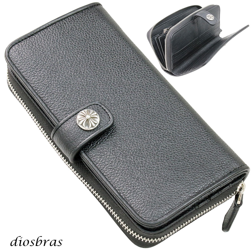 長財布ラウンドファスナークロスシル...