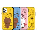 【在庫処分】ラインフレンズ グッズ iPhone11 iPhone 11 pro ケース 背面 保護 バンパー型 2重構造 カード入れ iPhoneXR iPhoneXS スマホケース Line Friends PenSketch Card Case iPhoneケース アイフォン カバー キャラクター ブラウン コニー サリー