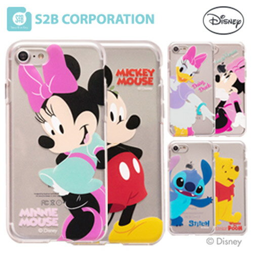 【】 ディズニー iPhoneXS iPhoneX iPhone6S クリア ケース 背面 iPhone6 iPhone6S Plus スマホケース 並行輸入 韓国 Disney かわいい キャラクター ミッキー ミニ プーさん スティッチ デイジー カバー