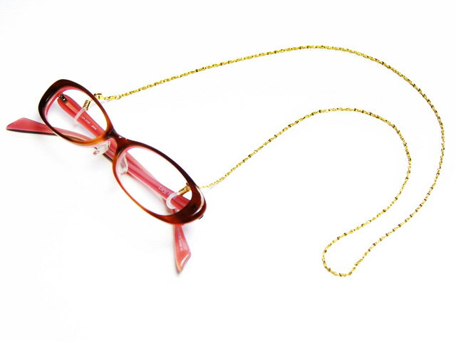 メガネチェーン グラスコード メガネコード 眼鏡コードお洒落なグラスチェーン/老眼鏡/シニアグラス/サングラスストラップ 紐 CG-104 ゴールド チェーンタイプ 商品到着後にレビューを書いて次回使えるクーポンをGET！