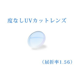 メガネレンズ 度なしUVカットレンズ　屈折率1.56　UV400　無色　2枚一組　【度なし専用】【度付き不可】【オプション専用】　商品到着後にレビューを書いて次回使えるクーポンをGET！