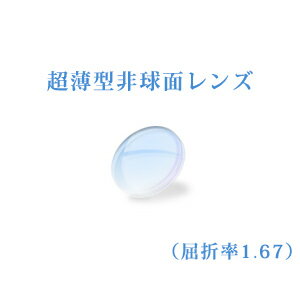 メガネレンズ 超薄型非球面レンズ 屈折率1.67 UVカット UV400 無色 2枚一組 【オプション専用】 商品到着後にレビューを書いて次回使えるクーポンをGET 