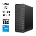 HP Slim Desktop S01（型番：7K7W6PA-AAAK/7K7W6PA-AAKH） Core i5 16GBメモリ 256GB SSD （高速PCIe規格） DVDライター搭載 キーボード＆マウス付き デスクトップパソコン Office付き（WPS/MS） 新品