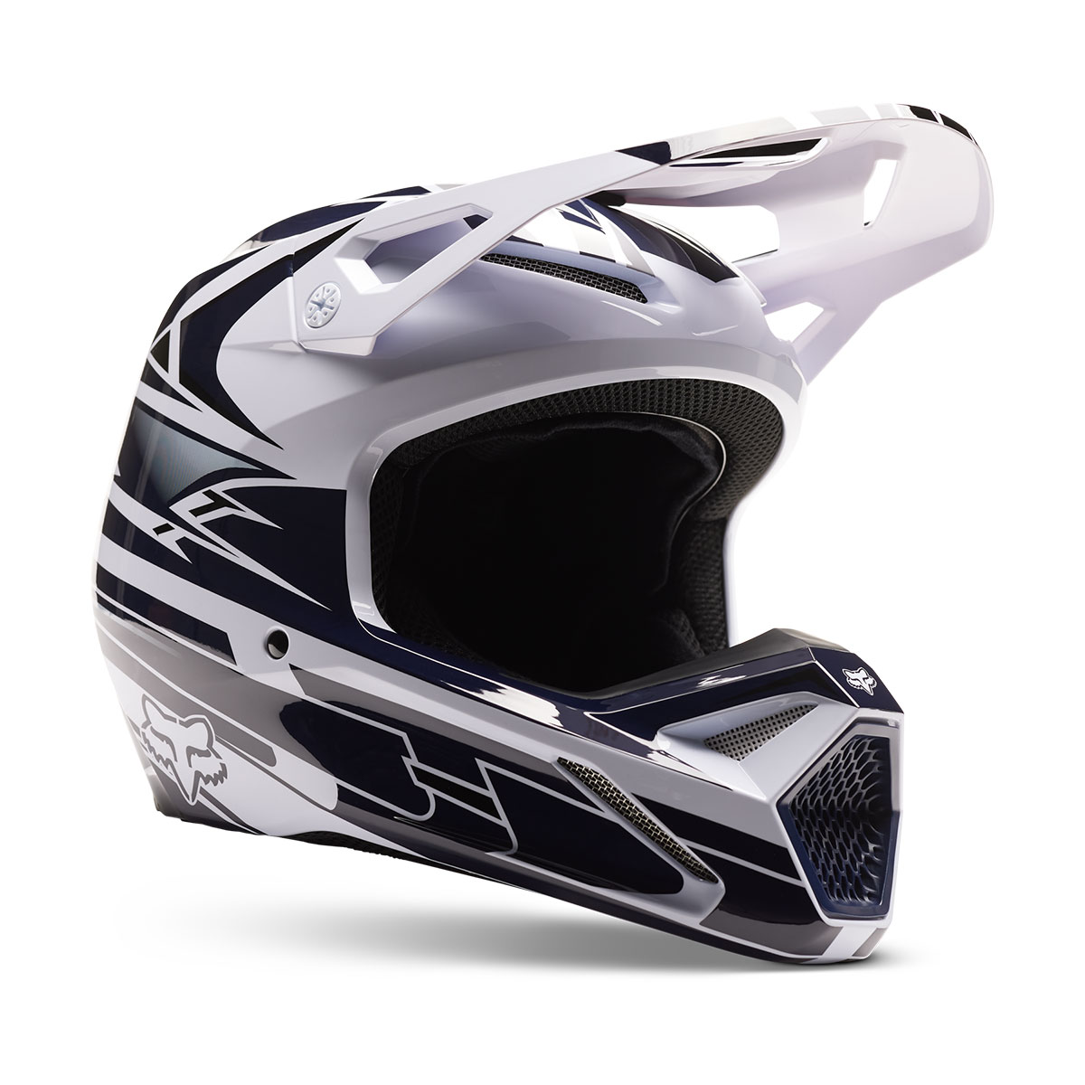 FOX MX V1 ヘルメット ゴートシュトラファー XL(頭囲61-62cm) ネイビー (SG/PSC取得済み) 30442-007-XL