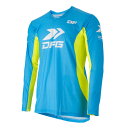 DFG ワークスジャージ チャンプ Sサイズ ブルー/フローイエロー MXレース EDレース アタックポジション 4WAYストレッチ生地採用 C0433