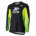 DFG ワークスジャージ ファクトリー Lサイズ ブラック/グリーン MXレース EDレース アタックポジション 4WAYストレッチ生地採用 C0427