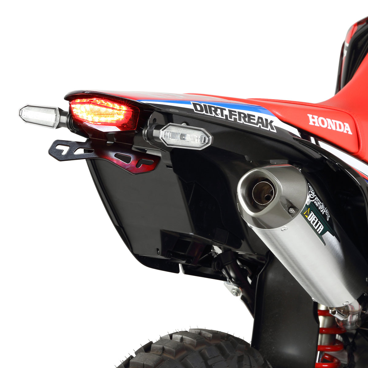 DRC CRF250L/RALLY 17-20 CRF250M 17 モトレッド エッジホルダーキット 専用設計 フェンダーレス 軽量化 純正ウィンカー/8mm社外ウィンカー対応 レッドレンズ ダートフリーク DIRTFREAK 品番:F5830/メーカー品番:D45-18-508 3