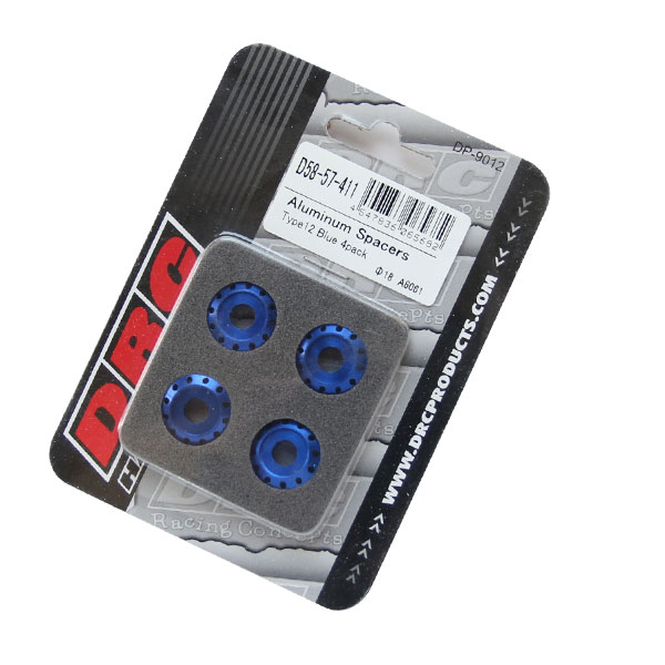 乐天商城 - DRC M6アルミスペーサー 18Φ ブルー 4pcs タイプ12(段付タイプ) D58-57-411