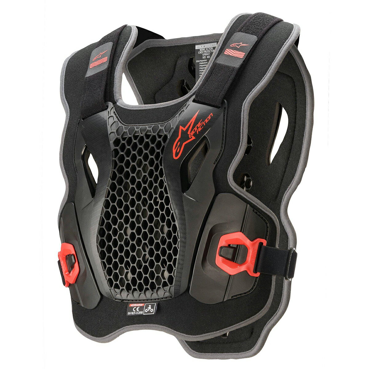 Alpinestars バイオニック アクション チェスト プロテクター M/Lサイズ ブラック/レッド 6700421-13-M-L