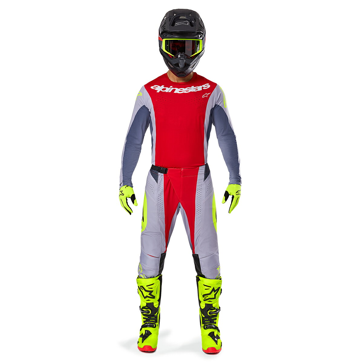 Alpinestars テックスター パンツ メルト 28インチ ブライトレッド/グレー G4897 3...