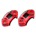 ジータレーシング(ZETA RACING) ローテティングバークランプ レッド ブレーキ・クラッチセット 汎用 レバーの破損リスクを軽減 アルミ製 CNC切削 ...