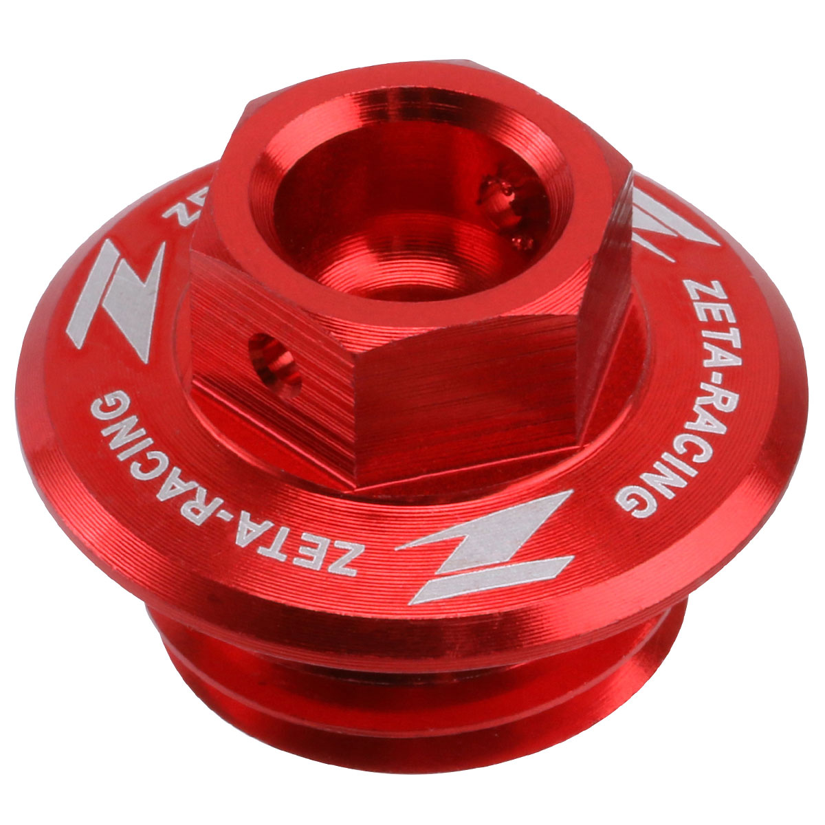 ZETA オイルフィラーキャップ レッド CT125(JA55) GROM125 MONKEY125 CRF250L/M/RALLY CL250 CR/CRF ﻿YZ/YZF SEROW225 WR250R/X KLX ワイヤリング穴 二面幅14mm 高強度アルミ合金 ハンターカブ グロム モンキー F6623