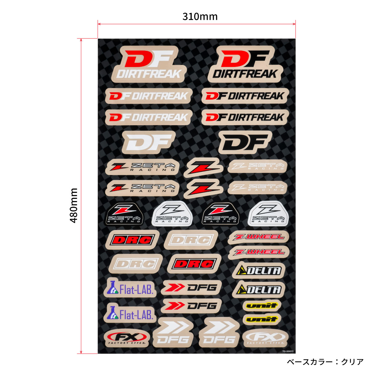 樂天商城 - FACTORY EFFEX ステッカーキット DIRTFREAK 品番:D8862/メーカー品番:FX75-20001