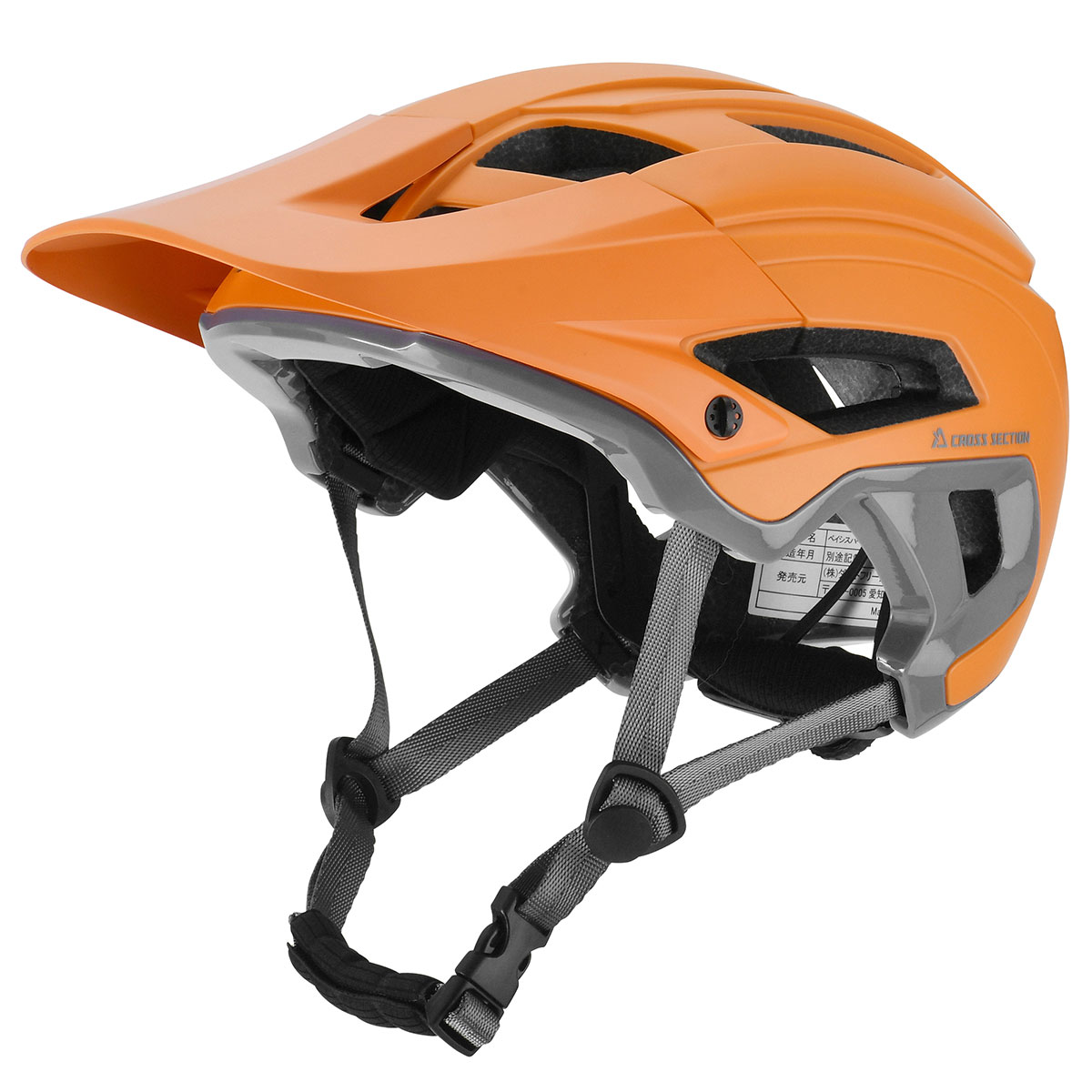 CROSS SECTION ベイシス ハーフシェルヘルメット マットパパイヤ L/XLサイズ(58-61cm) MTB 自転車ヘル..